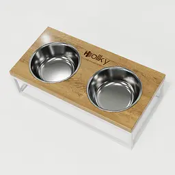 Hollky Base M — миски на підставці для середніх собак та великих котів (2 × 0,95 л) - мініатюра 8