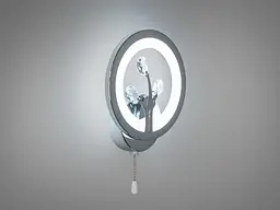 Світильник декоративний LED Diasha 8135/1HR, 16W, хром, приліжковий, IP20, 880 лм, висота 22 см, діаметр 19 см