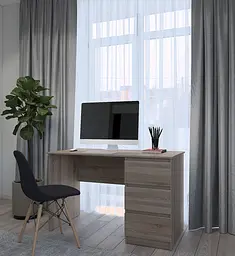 Письмовий стіл MebelStar Нео СК-3 120x60x75,5 см Трюфель (MBS-1220)