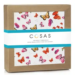 Багаторазова непромокаюча пелюшка Butterflies 100х140 см різнобарвна (Diaper_ButterfliesYellowRed_100x140) - мініатюра 2