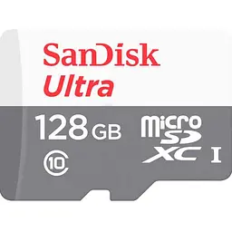 Карта пам'яті Sandisk 128GB microSDXC C10 UHS-I ULTRA (SDSQUNR-128G-GN6MN) - мініатюра 1