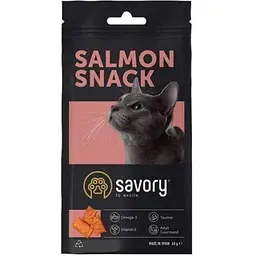 Хрумкі ласощі Savory Snack Подушечки для вибагливих котів з лососем 60 г - мініатюра 4