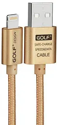 Кабель GOLF GC-47I Lightning cable 1m Gold