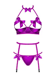 Комплект білизни Obsessive Delishya L/XL фіолетовий - мініатюра 5