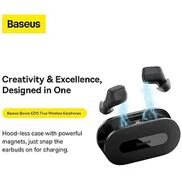Навушники бездротові Baseus EZ10 (A00054300116-Z1) чорні - мініатюра 8