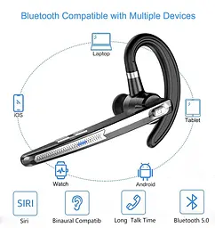 Бездротова Bluetooth-гарнітура HSP-B6 PRO з кнопками керування шумозаглушенням Бізнес-гарнітура - мініатюра 2