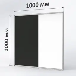 Комбінована дошка ТСО 1000х1000 мм крейдяно-маркерна (Графіт)