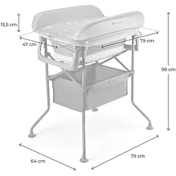Столик для пеленання з ванночкою Kinderkraft Bubbly Grey (KABUBB00GRY0000) - мініатюра 5
