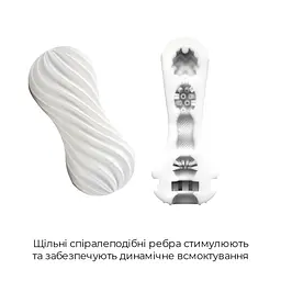 Мастурбатор Tenga Flex Silky White зі змінною інтенсивністю, можна скручувати - мініатюра 4