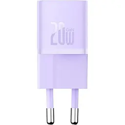 Мережевий зарядний пристрій Baseus GaN5 Fast Charger Xiaomini 1C 20W EU CCGN050105 Purple - мініатюра 2