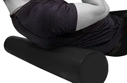 Масажний ролик (роллер) гладкий PowerPlay 4021 Fitness Roller Чорний (90x15 см) (PP_4021_Black_90*15) - мініатюра 3