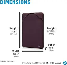 Чохол HP 15 Reversible Protective Grey/Mauve Sleeve - мініатюра 5