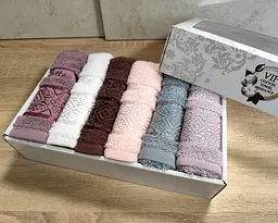 Набір кухонних турецьких рушників із 6 штук Cestepe Vip Cotton Prag 30х50 - мініатюра 4