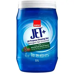 Рідина для чищення ванн Sano Jet+ Універсальний гель для прибирання Із сосновою олією 1 л (7290102993277)