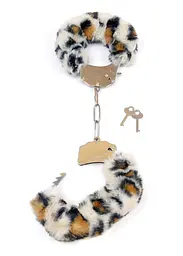 Наручники Fetish B - Series Furry Cuffs (леопардовий) - мініатюра 3