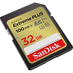 Карта пам'яті SanDisk 32GB SDXC class 10 Extreme PLUS (SDSDXWT-032G-GNCIN) - мініатюра 2