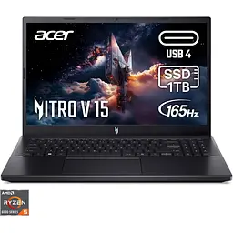 Ноутбук Ігровий Acer Nitro V15 ANV15-41-R3VY 5 6600H la 45GHz,15.6'',IPS,16GB DDR5,1TB,RTX 3050 6GB