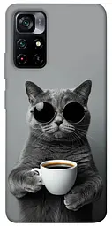 Чохол Demsky Grey cat coffee для Xiaomi Poco M4 Pro 5G