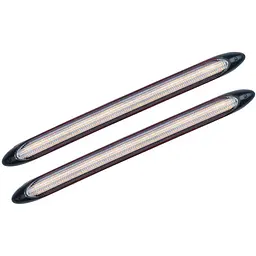 LED Денні ходові вогні ДХО 12V 23 см Поворот, що біжить 2 шт. (Біле та Жовте Світло)