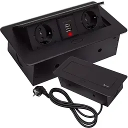 Прихована вбудована розетка з 2 розетками + 2 USB Izoxis 21446