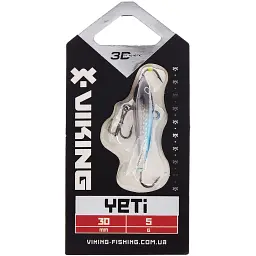 Балансир Viking Fishing Yeti Ice Jig 30mm 5.0g #3 Light Blue Glam - мініатюра 2
