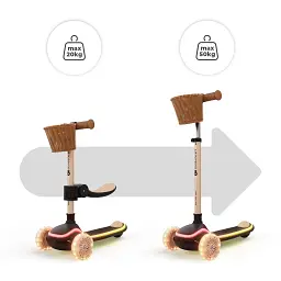 Самокат Kinderkraft 2-в-1 Raket Up Beige (KRRAUP00BEG0000) (5902533930975) - мініатюра 2
