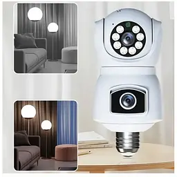 Камера відеоспостереження Grand в патрон PTZ-Lamp (2 камери) V380 - мініатюра 3