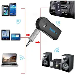 Бездротовий автомобільний Блютуз - ресивер Car Bluetooth 201 Чорний - мініатюра 2