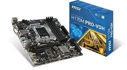 Материнська плата MSI H170M PRO-VDH LGA 1151 (H170M PRO-VDH) Б/В - мініатюра 3