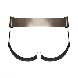 Труси для страпона Strap-On-Me Leatherette Harness Curious OS сірий - мініатюра 4