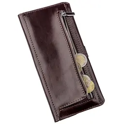 Чоловічий шкіряний гаманець SHVIGEL 19,5х9,5х1 см acs0016095 - мініатюра 5