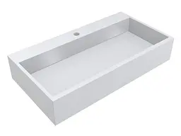 Умивальник Miraggio MARES 800 (0000215) Miramarble, Глянцевий, Накладний/Врізний, Білий