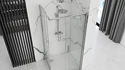 Душова кабіна Rea Punto 90x90 REA-K0867, Хром, Універсальна, прозорий - мініатюра 3