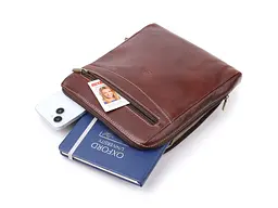 Чоловіча сумка через плече з гладкої шкіри TONY PEROTTI 20х25х3,5 см sum0027413 - мініатюра 10