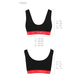 Спортивний топ на широких бретелях Passion PS003 TOP L, black - мініатюра 6