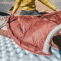 Спальник з натуральним пухом Naturehike Snowbird CNK2550WS014, p-р M, коричневий 400 г - мініатюра 7