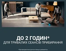 Rowenta Пилосос Rowenta безпровідний X-Force Flex 16.60 Aqua Animal, 315Вт, вологе прибирання, конт пилок -0.65л, автон. робота до 120хв, HEF system 99,9%, чорно-бронзовий - мініатюра 5