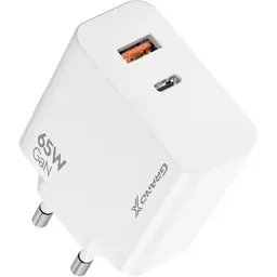 Зарядний пристрій Grand-X GaN 1xUSB-C + 1xUSB 65W PD3.0 QC4.0 AFC SCP FCP white (CH-960W) - мініатюра 2