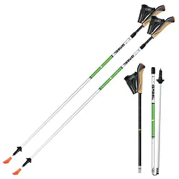 Палиці для скандинавської ходьби Gabel Nordic Revo Alu-Tech Сірий-Салатовий