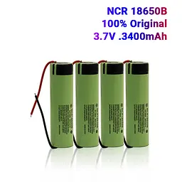 Акумулятор Li-ion 18650 Panasonic 3400 мАг 3,7В + провід DIY (Зелений) - мініатюра 4