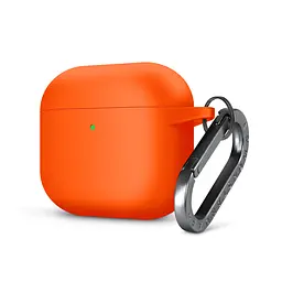 Силіконовий чохол для навушників Apple AirPods 3, Hang Case, помаранчевий, ультратонкий захисний кейс товщиною 2 мм, захист від подряпин, пилу та ударів, компактний, з карабіном для кріплення, ArmorStandart (ARM60318)