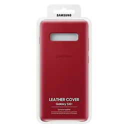 Чохол шкіряний протиударний Official Leather Cover EF-VG973LREGRU для Samsung Galaxy S10 (6.1") Red - мініатюра 3