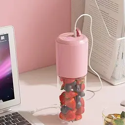 Портативний блендер/соковитискач N8 400+300ml 60W 1500mAh Pink - мініатюра 3