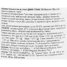 Заправка бальзамічна Mussini Джин Тонік 250 мл - мініатюра 3