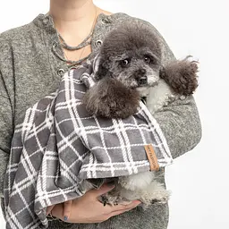 Плед Pet Fashion Bliss 1 для собак і котів плюш сірий картатий 70,5х55,5 см - мініатюра 6