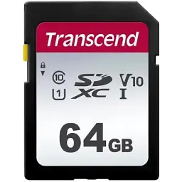 Карта пам'яті Transcend 64GB SDXC class 10 UHS-I U1 V10 (TS64GSDC300S)