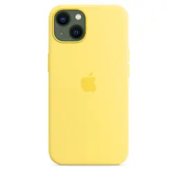 Чохол Silicone Case з MagSafe для Apple iPhone 13 (6.1) (Lemon Zest) ААА [69876] - мініатюра 5
