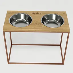 Hollky Base XL40 — миски на підставці для великих собак (2 × 1,8 л, висота 40 см) - мініатюра 3