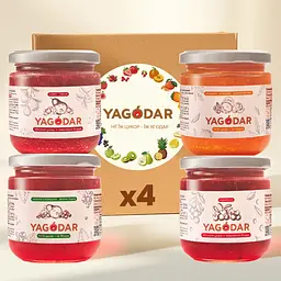 Набір джемів для сиру та вина YAGODAR Асорті 4 шт (2229456548)