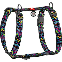 Шлея для собак анатомічний Waudog Nylon Інді, М, синій (5502)